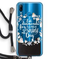 Diamonds: Huawei P20 Lite Transparant Hoesje met koord