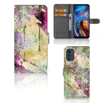 Hoesje Motorola Moto E32 | Moto E32s Letter Painting Hoesje Motorola Moto E32 | Moto E32s Letter Painting