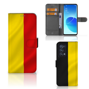 OPPO Reno 6 Pro Plus 5G Bookstyle Case Belgische Vlag