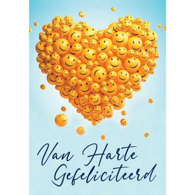 Wenskaarten Gefeliciteerd pak a 10 stuks