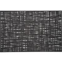 8x Rechthoekige onderleggers/placemats voor borden zwart 30 x 45 cm - Placemats