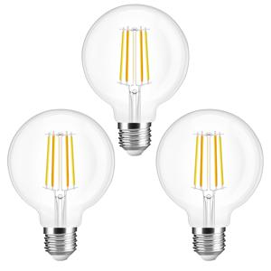 Slimme filament zigbee led lamp - dual white 7w e27 fitting - g95 model - voordeelset 3 stuks