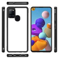 Samsung Galaxy A21s Hoesje TPU Gripcase Zwart/wit - thumbnail