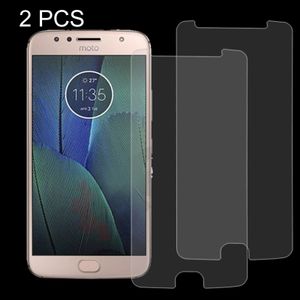 2 stuks voor Motorola Moto G5S Plus 0.3 mm 9H oppervlaktehardheid 2.5D explosieveilige gehard glas niet-volledig scherm Film