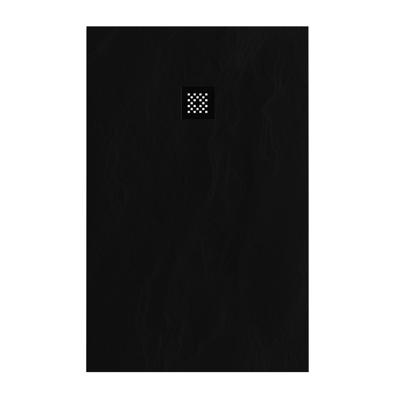 Douchebak Sanitop Just Creating Relievo Crag 90x140 cm Mat Zwart Brauer