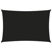 Zonnescherm rechthoekig 2x4 m oxford stof zwart - thumbnail