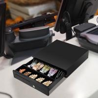 Geldkistje met Lade voor POS-Systeem ( Verkooppunt) 5 Biljetten Vakken 5 Munt Vakken Geld Opberg Doosje met Slot 40,5 x 42 x 9cm