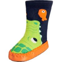 Playshoes soksloffen Kikker Marine Groen-28-29