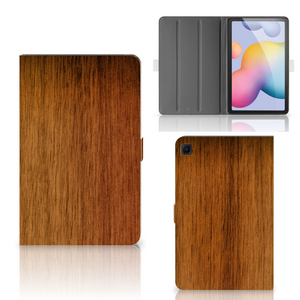 Samsung Galaxy Tab S6 Lite | S6 Lite (2022) Tablet Book Cover Donker Hout