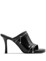 Burberry mules Peep 85 mm en cuir - Noir