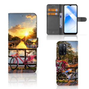 OPPO A16/A16s/A54s Flip Cover Amsterdamse Grachten