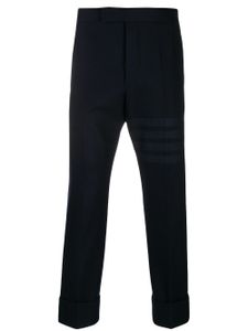 Thom Browne pantalon de costume en flanelle à 4 bandes - Bleu