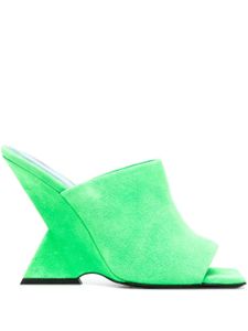 The Attico mules Cheope 105 mm à bout carré - Vert