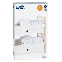 Small Foot houten poppenhoogslaper little button met beddengoed, 6dlg.