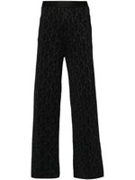 Palm Angels monogram-jacquard knitted trousers - Noir