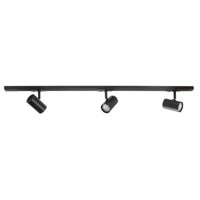 Highlight 1-fase railset 100cmCilinder zwart met 3 spots - S7010.01