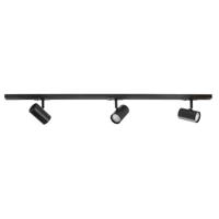 Highlight 1-fase railset 100cmCilinder zwart met 3 spots - S7010.01