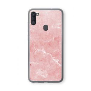 Roze marmer: Samsung Galaxy A11 Transparant Hoesje
