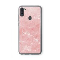 Roze marmer: Samsung Galaxy A11 Transparant Hoesje Roze marmer: Samsung Galaxy A11 Transparant Hoesje