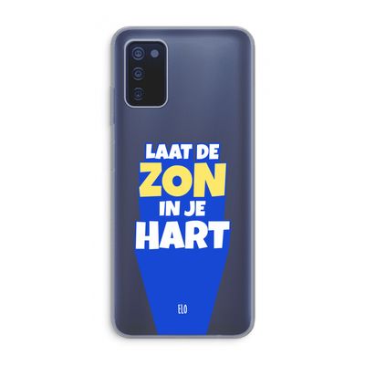 Laat de zon in je hart: Samsung Galaxy A03s Transparant Hoesje