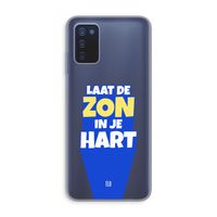 Laat de zon in je hart: Samsung Galaxy A03s Transparant Hoesje