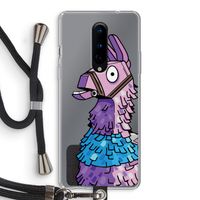 Lama: OnePlus 8 Transparant Hoesje met koord Lama: OnePlus 8 Transparant Hoesje met koord