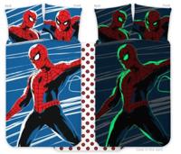 Spiderman Peuterdekbedovertrek Glow in the dark - 100 x 135 cm - Katoen