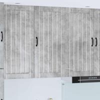 Keukenkast Beton Grijs 50 x 31 x 100 cm Bewerkt hout