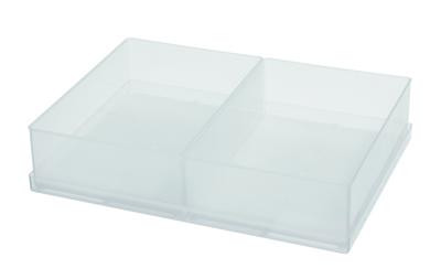 Raaco Indelingsset | 2-delig transp. | B.109xD.57xH.47mm (enkel inzetstuk) | v.nr.871325-871332,871545-871552 e.a. | 12 stuks - 136495 136495