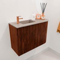 Toiletmeubel Mondiaz Joya Dlux | 61.6 cm | Meubelkleur Ruby | Faye wastafel Saba Wasbak Links | 1 kraangat