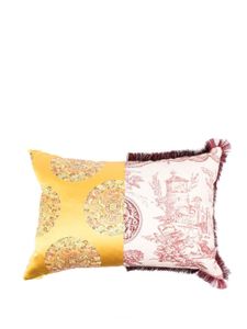 Seletti coussin à imprimés multiples - Jaune