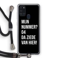 Da ziede van hier - Zwart: Samsung Galaxy A21s Transparant Hoesje met koord