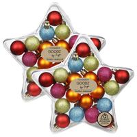 Inge Christmas Goods Kerstballen gekleurd - 40x - 12st - kunststof - 3 cm - kerstversiering