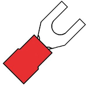 Geïsoleerde Super Vorkkabelschoen M6 voor draad 0,5-1,5 mm2 100 stuks klemko 101485
