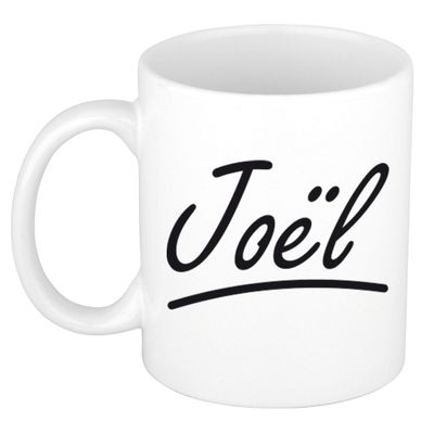 Naam cadeau mok / beker Jo?l met sierlijke letters 300 ml