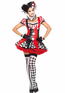 Sexy Harlequin Clown Kostuum