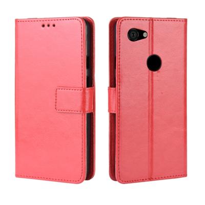 Retro Crazy Horse textuur horizontale Flip lederen case voor Google pixel 3XL lite met houder & kaartsleuven & fotolijstjes (rood)