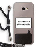 Alone: Samsung Galaxy J4 Plus Transparant Hoesje met koord