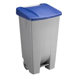 Afvalcontainer/rolemmer/pedaalemmer Basic - blauw - 120 liter - 51 x 43 x 88 cm - huis/tuin afval sc