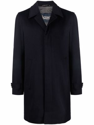 Herno manteau à simple boutonnage - Bleu