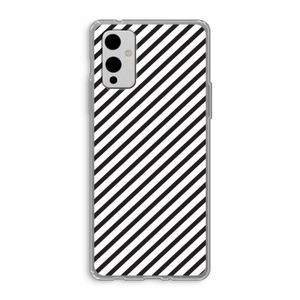 Strepen zwart-wit: OnePlus 9 Transparant Hoesje
