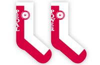 Rueda Festival Pedal Power Fietssokken - Wit/Rood