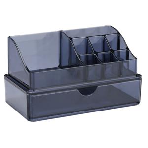 Make-up organizer/opberger - 18 x 10 x 11 cm - donker blauw