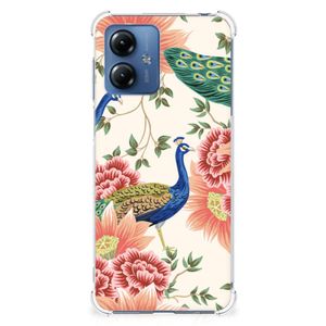 Case Anti-shock voor Motorola Moto G14 Pink Peacock