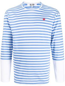 Comme Des Garçons Play striped long-sleeve T-shirt - Bleu