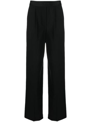 MSGM pantalon de tailleur à bande logo - Noir