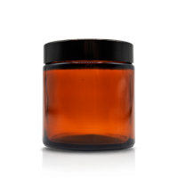 Glazen pot 120ml (bruin glas) Glazen pot 120ml (bruin glas)