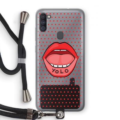 Yolo Denise: Samsung Galaxy A11 Transparant Hoesje met koord