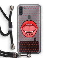 Yolo Denise: Samsung Galaxy A11 Transparant Hoesje met koord