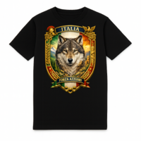 FC ELEVEN - Italië Forza Azzurri Heavy T-Shirt - Zwart